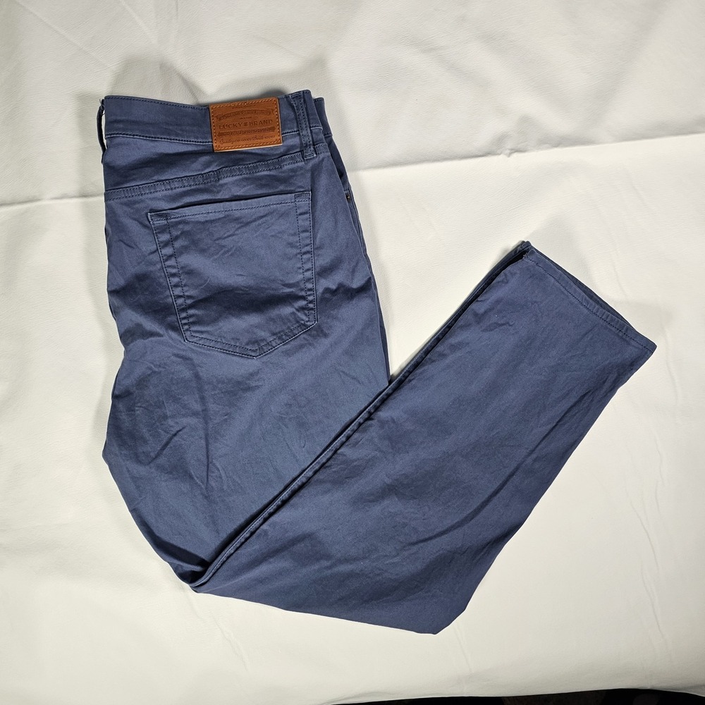 Lucky Brand 121 Slim Straight Jeans Men 38x30 Blue Stretch Casual Pants